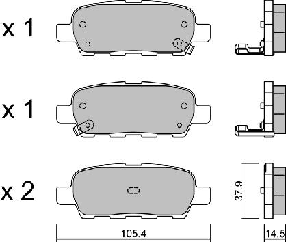 OEMparts 5580057L50 - Тормозные колодки, дисковые, комплект unicars.by