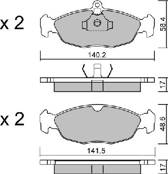 Aisin BPOP-1003 - Тормозные колодки, дисковые, комплект unicars.by