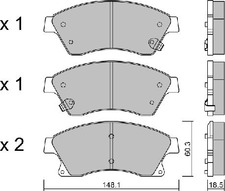 AISIN BPOP-1014 - Тормозные колодки, дисковые, комплект unicars.by