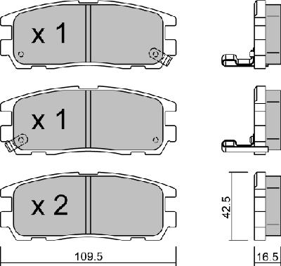 Aisin BPOP-2900 - Тормозные колодки, дисковые, комплект unicars.by