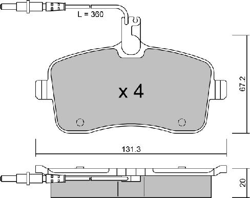 Aisin BPPE-1009 - Тормозные колодки, дисковые, комплект unicars.by