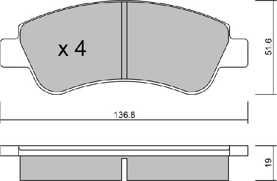 Aisin BPPE-1005 - Тормозные колодки, дисковые, комплект unicars.by