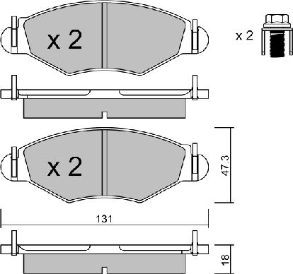 Aisin BPPE-1012 - Тормозные колодки, дисковые, комплект unicars.by