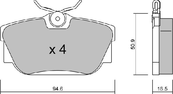 Aisin BPVW-2900 - Тормозные колодки, дисковые, комплект unicars.by