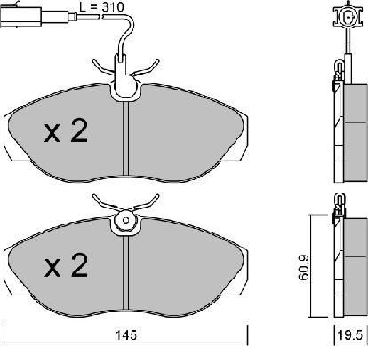 AISIN BPPE-1021 - Тормозные колодки, дисковые, комплект unicars.by