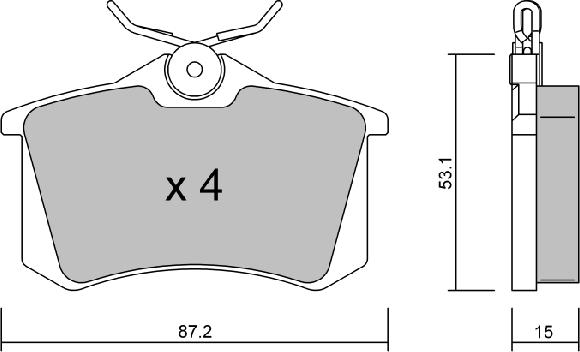 AISIN BPPE-2001 - Тормозные колодки, дисковые, комплект unicars.by