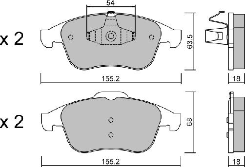 AISIN BPRE-1019 - Тормозные колодки, дисковые, комплект unicars.by