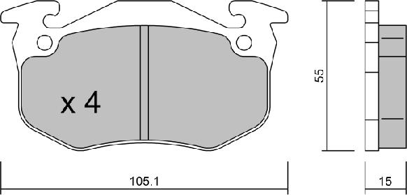 Aisin BPRE-1017 - Тормозные колодки, дисковые, комплект unicars.by