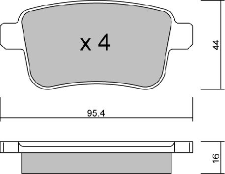 Aisin BPRE-2005 - Тормозные колодки, дисковые, комплект unicars.by