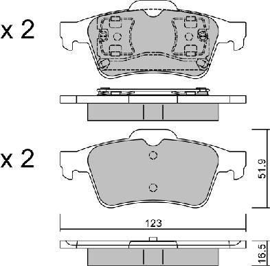 Aisin BPRE-2003 - Тормозные колодки, дисковые, комплект unicars.by