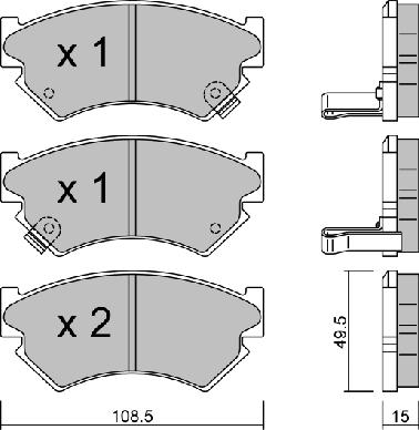 Aisin BPSB-1900 - Тормозные колодки, дисковые, комплект unicars.by