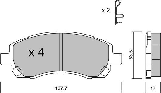 Aisin BPSB-1001 - Тормозные колодки, дисковые, комплект unicars.by