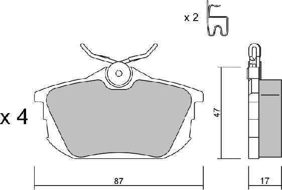 AISIN BPSM-2001 - Тормозные колодки, дисковые, комплект unicars.by