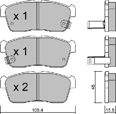 Aisin BPSZ-1901 - Тормозные колодки, дисковые, комплект unicars.by