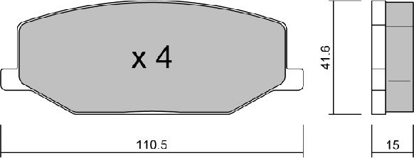 Aisin BPSZ-1007 - Тормозные колодки, дисковые, комплект unicars.by