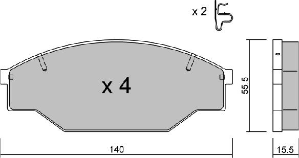 Aisin BPTO-1915 - Тормозные колодки, дисковые, комплект unicars.by