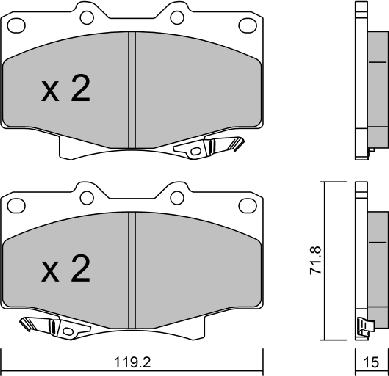 Aisin BPTO-1918 - Тормозные колодки, дисковые, комплект unicars.by