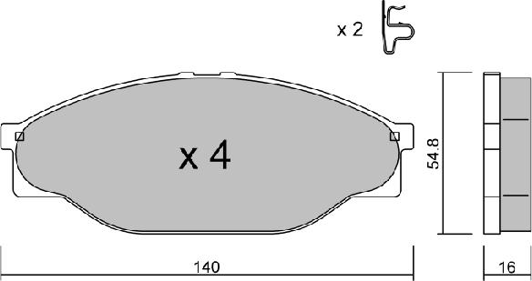 AISIN BPTO-1913 - Тормозные колодки, дисковые, комплект unicars.by