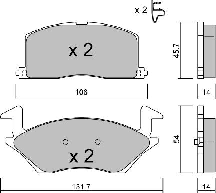 Aisin BPTO-1917 - Тормозные колодки, дисковые, комплект unicars.by