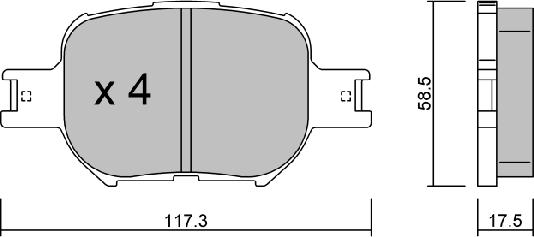 Aisin BPTO-1930 - Тормозные колодки, дисковые, комплект unicars.by