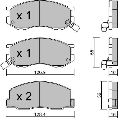 Aisin BPTO-1931 - Тормозные колодки, дисковые, комплект unicars.by