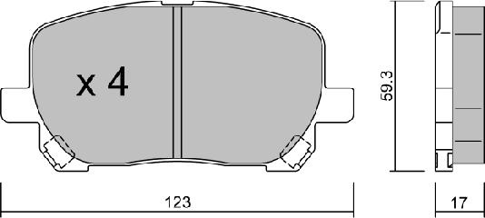 Aisin BPTO-1928 - Тормозные колодки, дисковые, комплект unicars.by