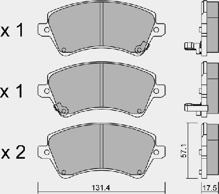 Aisin BPTO-1009 - Тормозные колодки, дисковые, комплект unicars.by