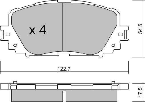 Aisin BPTO-1005 - Тормозные колодки, дисковые, комплект unicars.by