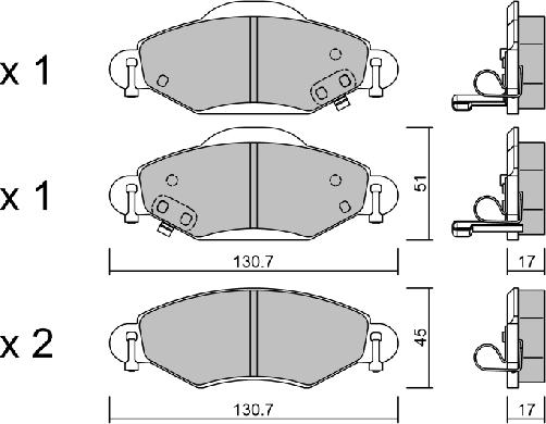 Aisin BPTO-1003 - Тормозные колодки, дисковые, комплект unicars.by