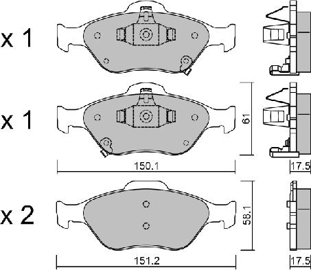 AISIN BPTO-1002 - Тормозные колодки, дисковые, комплект unicars.by