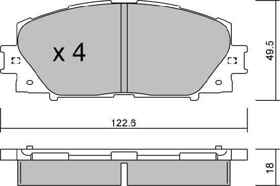 AISIN BPTO-1014 - Тормозные колодки, дисковые, комплект unicars.by