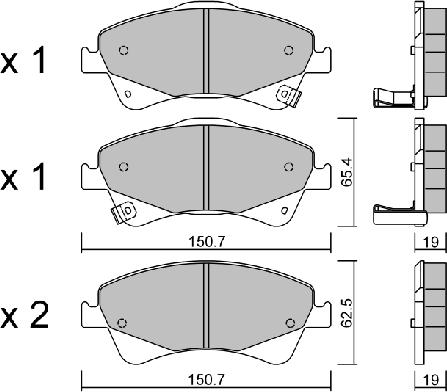 AISIN BPTO-1018 - Тормозные колодки, дисковые, комплект unicars.by