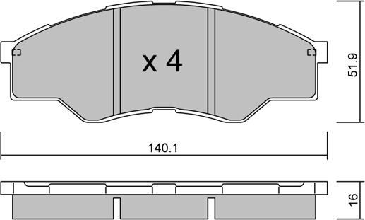 BENDIX 57264B - Тормозные колодки, дисковые, комплект unicars.by