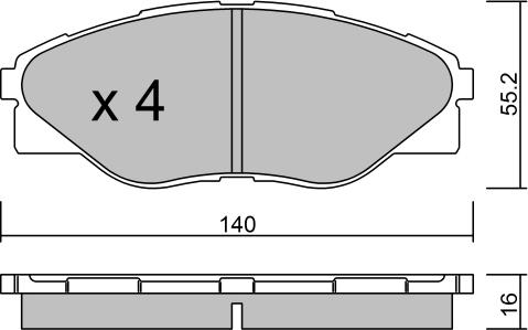 Roulunds Rubber 252281 - Тормозные колодки, дисковые, комплект unicars.by