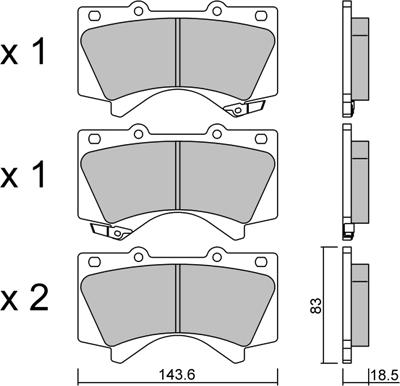 AISIN BPTO-1024 - Тормозные колодки, дисковые, комплект unicars.by