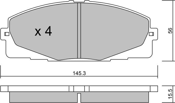 Aisin BPTO-1025 - Тормозные колодки, дисковые, комплект unicars.by