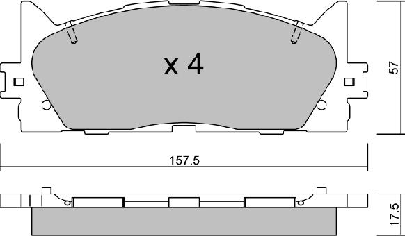 Aisin BPTO-1022 - Тормозные колодки, дисковые, комплект unicars.by