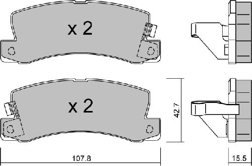 Aisin BPTO-2900 - Тормозные колодки, дисковые, комплект unicars.by