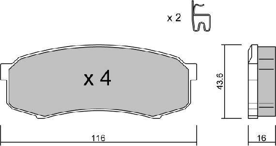 AISIN BPTO-2902 - Тормозные колодки, дисковые, комплект unicars.by