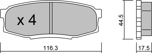 Aisin BPTO-2013 - Тормозные колодки, дисковые, комплект unicars.by