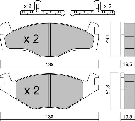 AISIN BPVW-1007 - Тормозные колодки, дисковые, комплект unicars.by