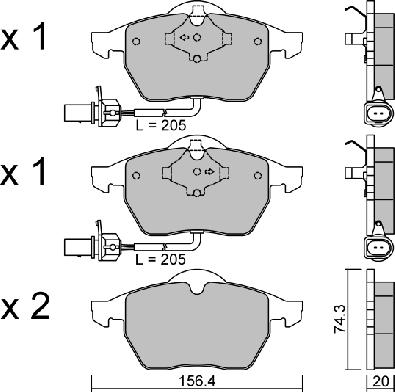 AISIN BPVW-1014 - Тормозные колодки, дисковые, комплект unicars.by