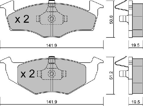 Aisin BPVW-1031 - Тормозные колодки, дисковые, комплект unicars.by