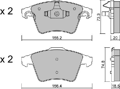 Aisin BPVW-1032 - Тормозные колодки, дисковые, комплект unicars.by