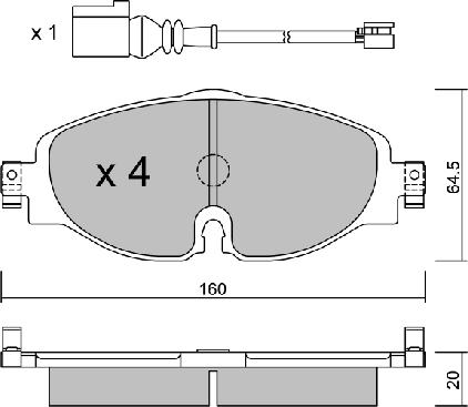 Aisin BPVW-1029 - Тормозные колодки, дисковые, комплект unicars.by