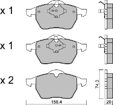 ATE 13-0460-7076-2-01 - Тормозные колодки, дисковые, комплект unicars.by