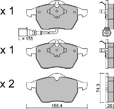 Aisin BPVW-1026 - Тормозные колодки, дисковые, комплект unicars.by