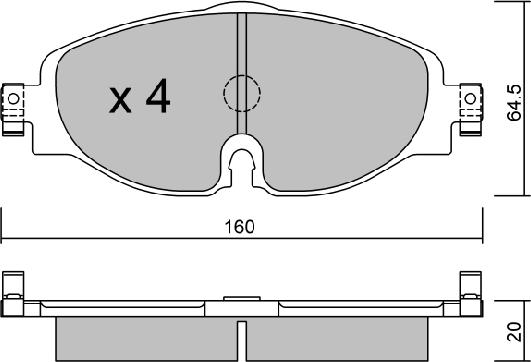 Aisin BPVW-1028 - Тормозные колодки, дисковые, комплект unicars.by