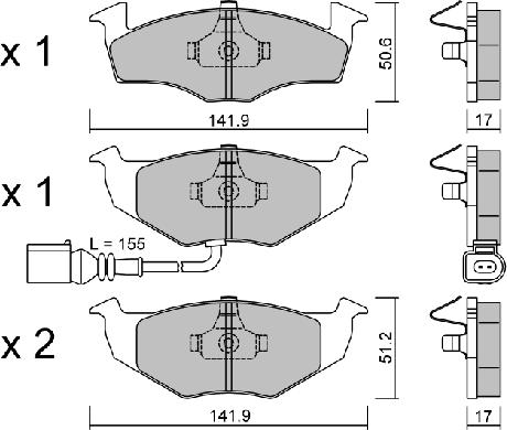 AISIN BPVW-1027 - Тормозные колодки, дисковые, комплект unicars.by