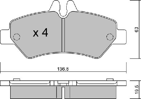 Aisin BPVW-2001 - Тормозные колодки, дисковые, комплект unicars.by